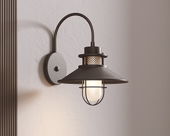 American Style Simple Outdoor Wall Lamp 3d model