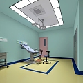 Hospital delivery room medical equipment 3d model