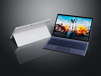 2 in 1 Laptop Tablet With Sleek Modern Design Touchscreen Gaming 3d model