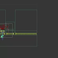 Modern Office Building Exterior With Glass Facade Red Garage Doors Green Bushes And Fire Trucks