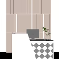 Modern Reception Desk Reception Cashier Desk 3d model