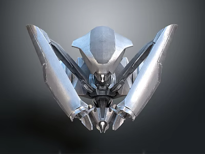 Futuristic Sci Fi Mechanical Creature With Metallic Wings And Robotic Features 3d model