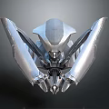 Futuristic Sci Fi Mechanical Creature With Metallic Wings And Robotic Features