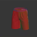 Red Athletic Shorts For Casual Wear With Elastic Waistband And Comfortable Fit