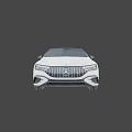 White Mercedes Benz Luxury Sedan With Sleek Exterior And Black Alloy Wheels