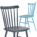Stylish Blue Dining Chairs With Modern Curved And Slat Back Designs