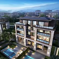 Modern Semi Detached Villa With Swimming Pool Lush Greenery And Scenic Surroundings