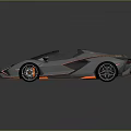 Silver Convertible Sports Car With Sleek Exterior Orange Seats And Aerodynamic Design Reflection