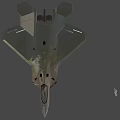 Modern Stealth Fighter Jet With Visible Cockpit And Deployed Landing Gear