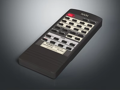 Modern AVIA Television Remote Control with Multiple Function Buttons and Titanic Label 3d model