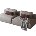 Modern double sofa 3d model