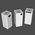 Modern White Air Purifiers With Digital Display Screens For Home Use