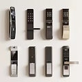 Fingerprint lock password lock anti-theft door lock smart lock electronic lock 3d model
