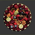 Delicious Fruit Cake Decorated With Fresh Berries Figs Lemon Slices And Layered With Colorful Fruit