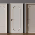 Modern entry door fingerprint password swing door smart door lock security door 3d model