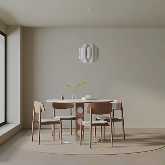 Modern table combination 3d model