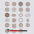 Traditional Carved Window Patterns With Various Shapes Geometric And Floral Designs
