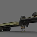 Heavy Duty Utility Trailer With Flatbed Design And Multiple Wheels For Transport