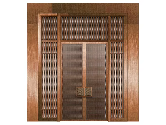 New Chinese Style Gate Villa Gate 3d model