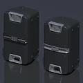 Black Industrial Equipment Enclosures with Silver Trim Ventilated Base and Screwed Panels
