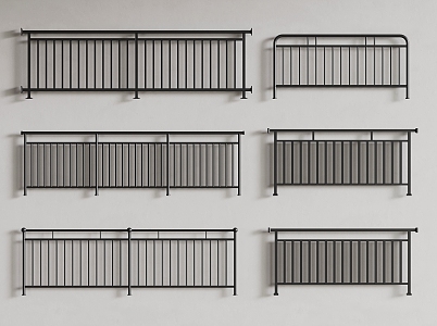 Modern stainless steel guardrail stainless steel protective partition railing 3d model