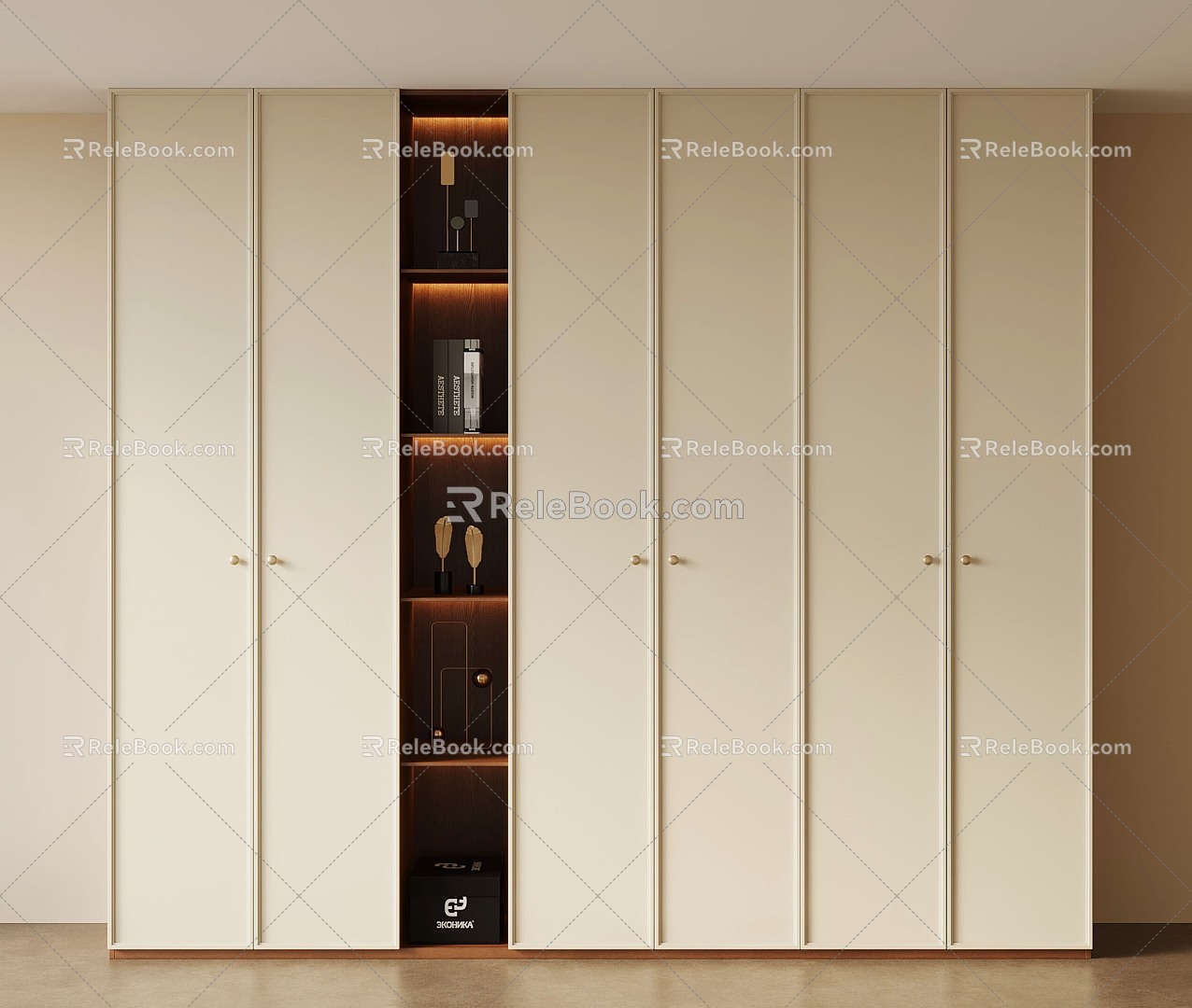 Middle style wardrobe 3d model