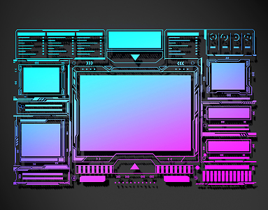 Modern science and technology lines science and technology lines modeling culture wall 3d model