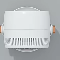 White Modern Air Cooler Fan with Circular Design and Copper Control Knob