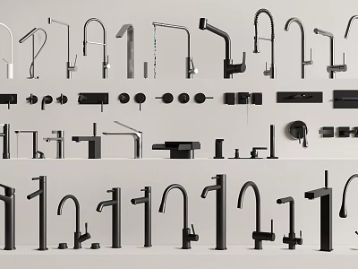 Various Stylish Modern Faucet Designs and Styles for Kitchen Bathroom Use 3d model