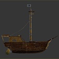 Modern boat small fishing boat cartoon fishing boat 3d model