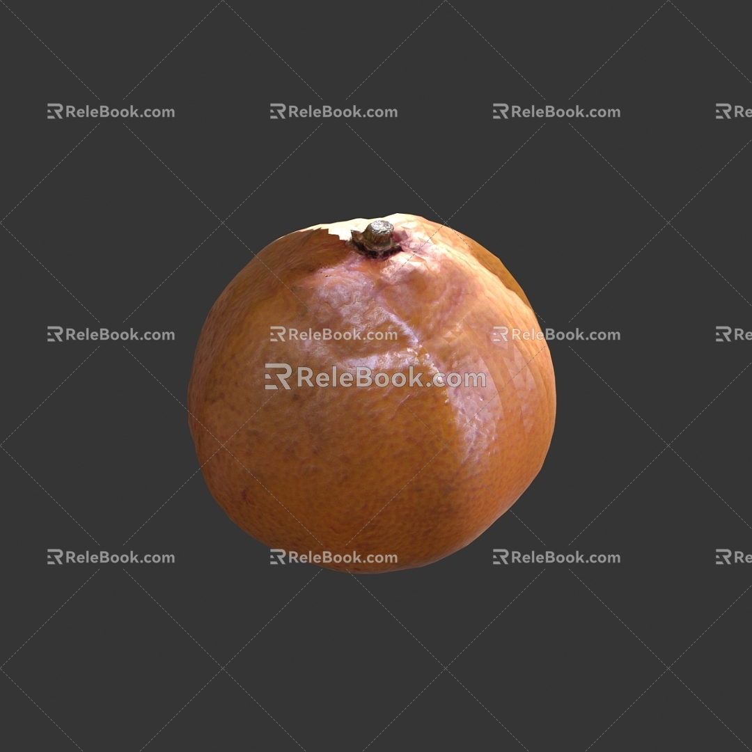 orange tangerine citrus fruit 3d model