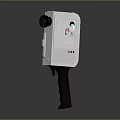 White Handheld Electronic Device With Camera And 5.8G Label For Daily Applications