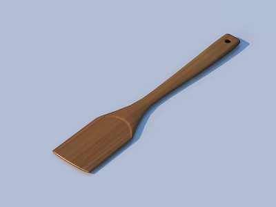 Natural Wooden Spatula Kitchen Utensil Cooking Tool For Daily Use 3d model