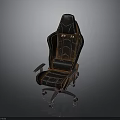 Vintage Leather Gaming Chair Design With Stitched Details Armrests And Wheels
