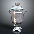 Traditional Silver Samovar With Handles Spout And Stable Base For Tea Making