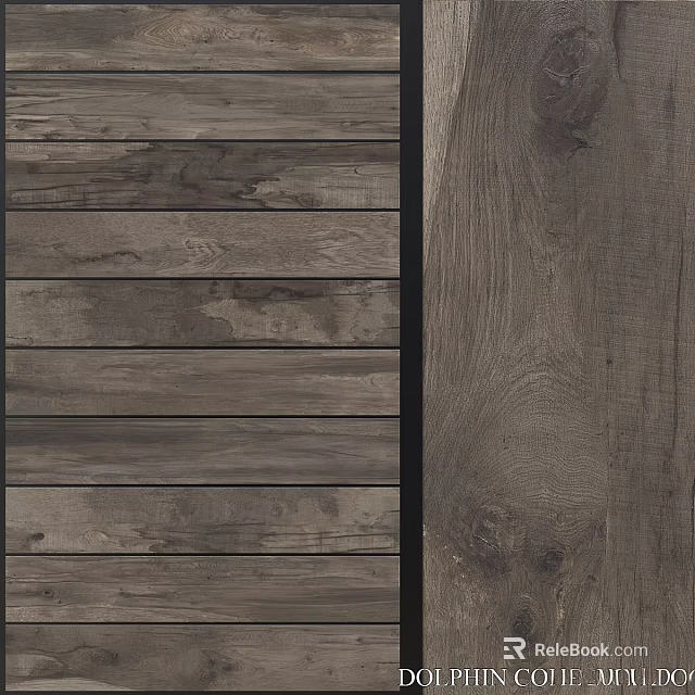 Natural Grain Wooden Components With Horizontal Planks And Panel Texture 3d model 