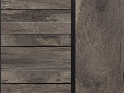 Natural Grain Wooden Components With Horizontal Planks And Panel Texture 3d model