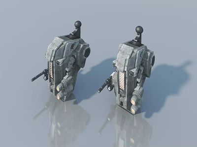 Robot Gundam Robot Tank Equipped Weapon Cannon 3d model Robot Gundam Robot Tank Equipped Weapon Cannon 3d model