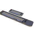 Mechanical Keyboards Pair With Ergonomic Wrist Rest And Blue Gray Keycaps For Daily Use