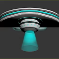 Sleek Skateboard With Silver Body Blue Edge Lines And Reflective Wheels