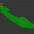 Realistic Terrain Model With Mountain Ranges Green Areas And Natural Landscape Features