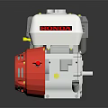 Briggs Style Single Cylinder Automotive Gasoline Engine Parts With Red Fan And White Casing