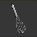 Stainless Steel Whisk With Metal Wire Construction And Comfortable Handle For Kitchen Use