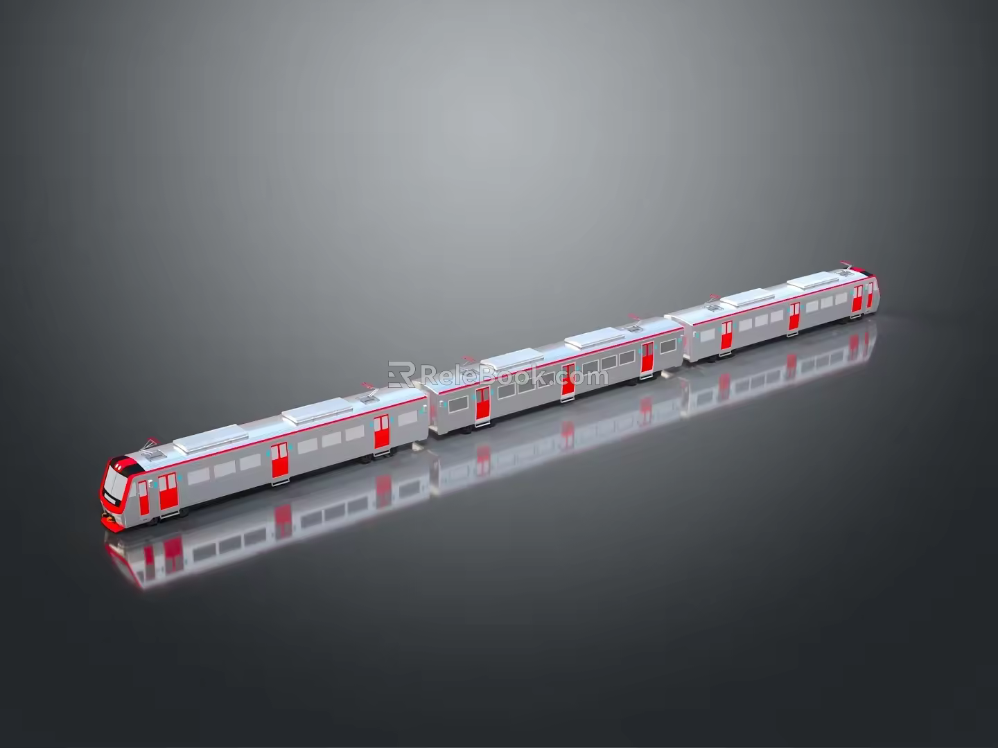 Train Light Rail Metro High Speed Rail EMU Train High Speed Train High Speed Train High Speed Locomotive EMU 3d model