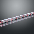 Train Light Rail Metro High Speed Rail EMU Train High Speed Train High Speed Train High Speed Locomotive EMU 3d model