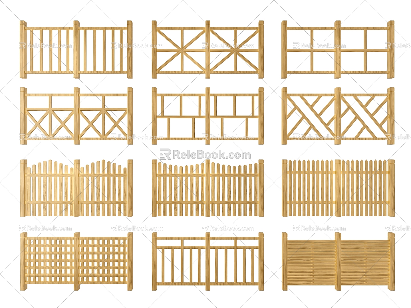 Fence combination 3d model