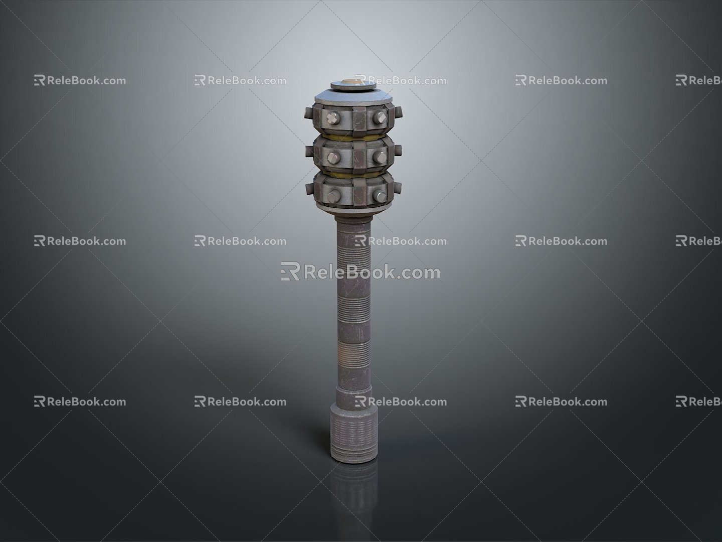 Sci-fi Hammer Sci-fi Stick Mace Sci-fi Weapon Ancient Weapon Hammer Cold Weapon Medieval Item model