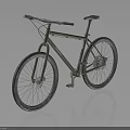 Green Mountain Bike with Black Handlebar and Seat Wide Tires for Off Road Riding