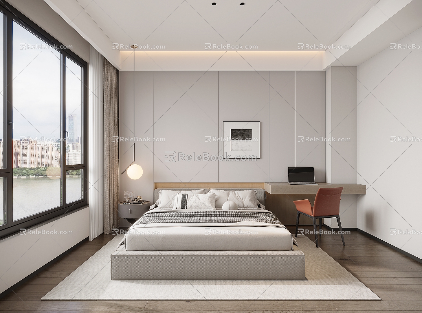 Minimalist Bedroom 3d model