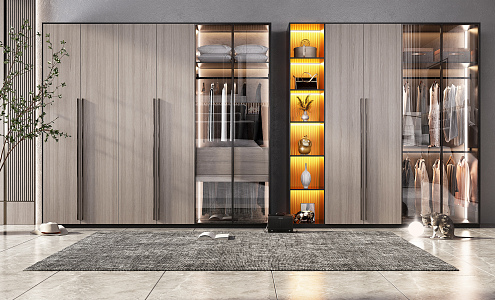 Light Luxury Wardrobe 3d model